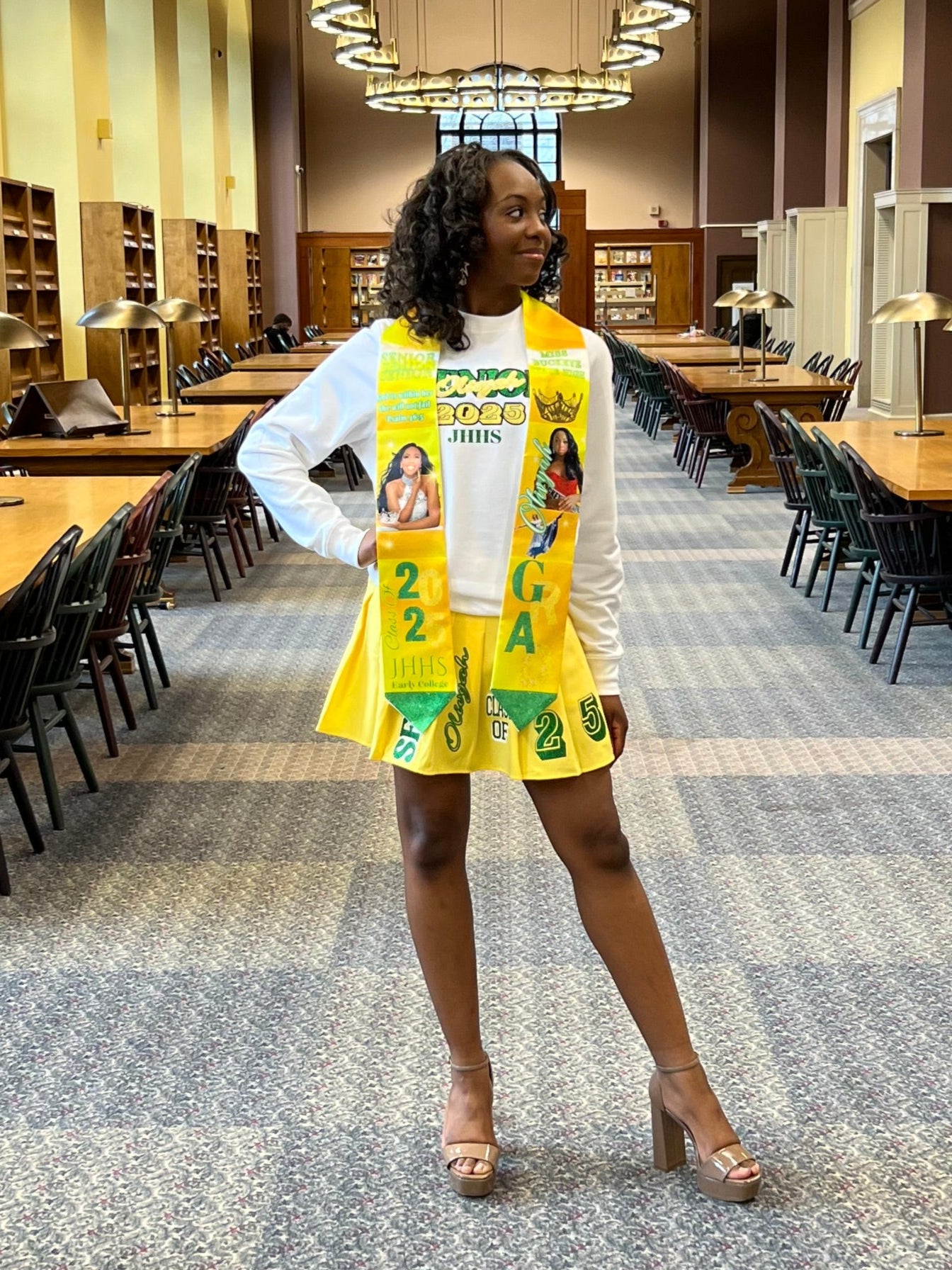 Grad sweatshirt and skirt set